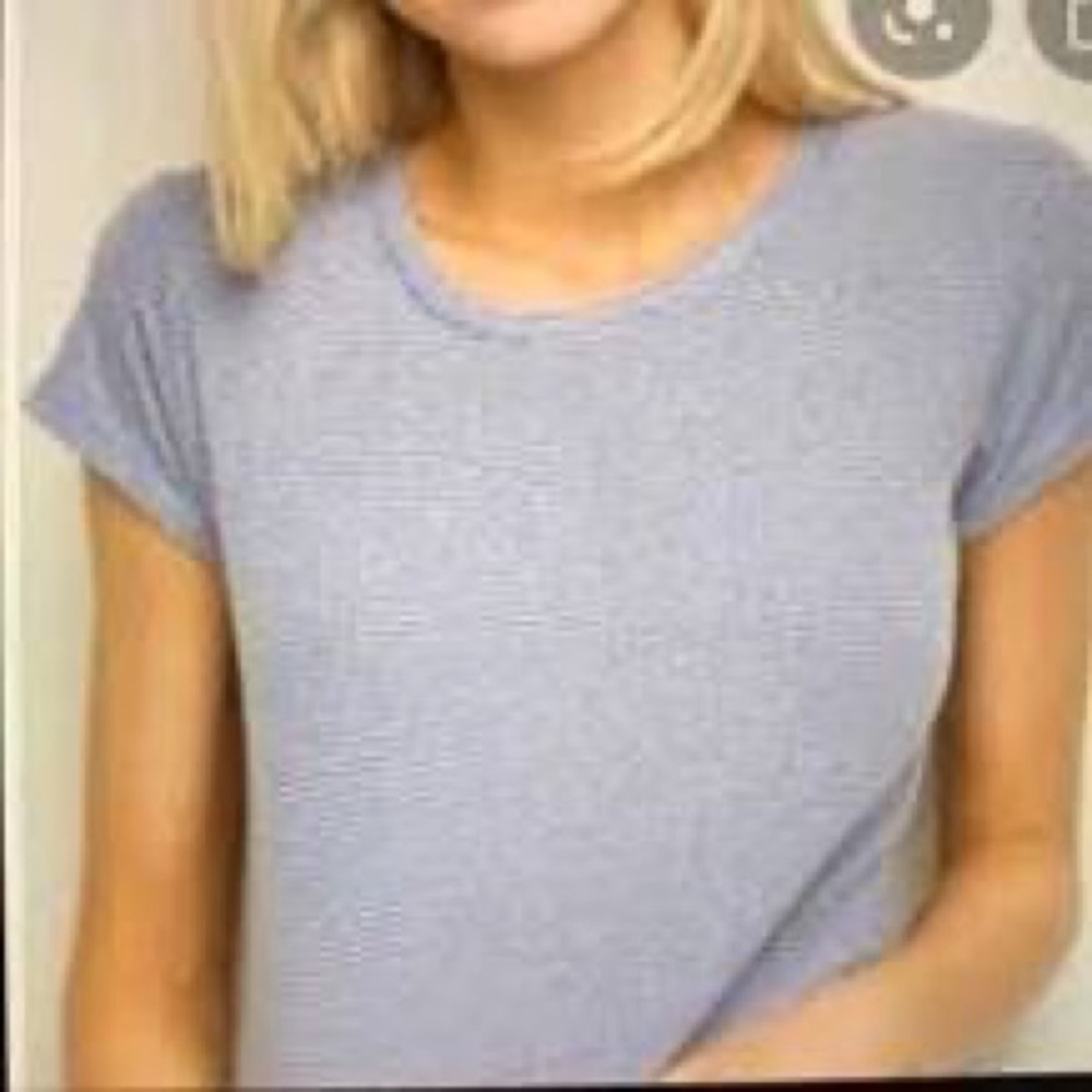 Brandy Melville blue striped crop top